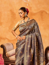 Zari Jaal Crepe Saree